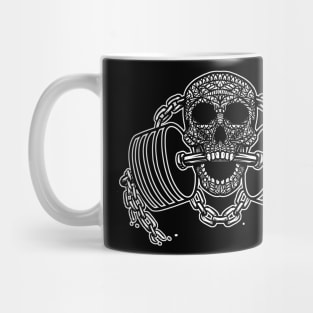 Barbell Skull Mug